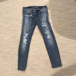 american eagle super super stretch ripped jean
